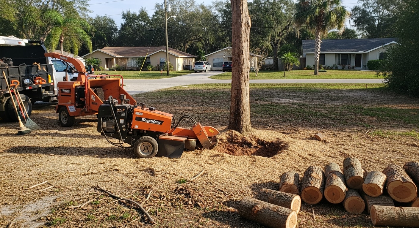 Tree removal and stump grinding service
